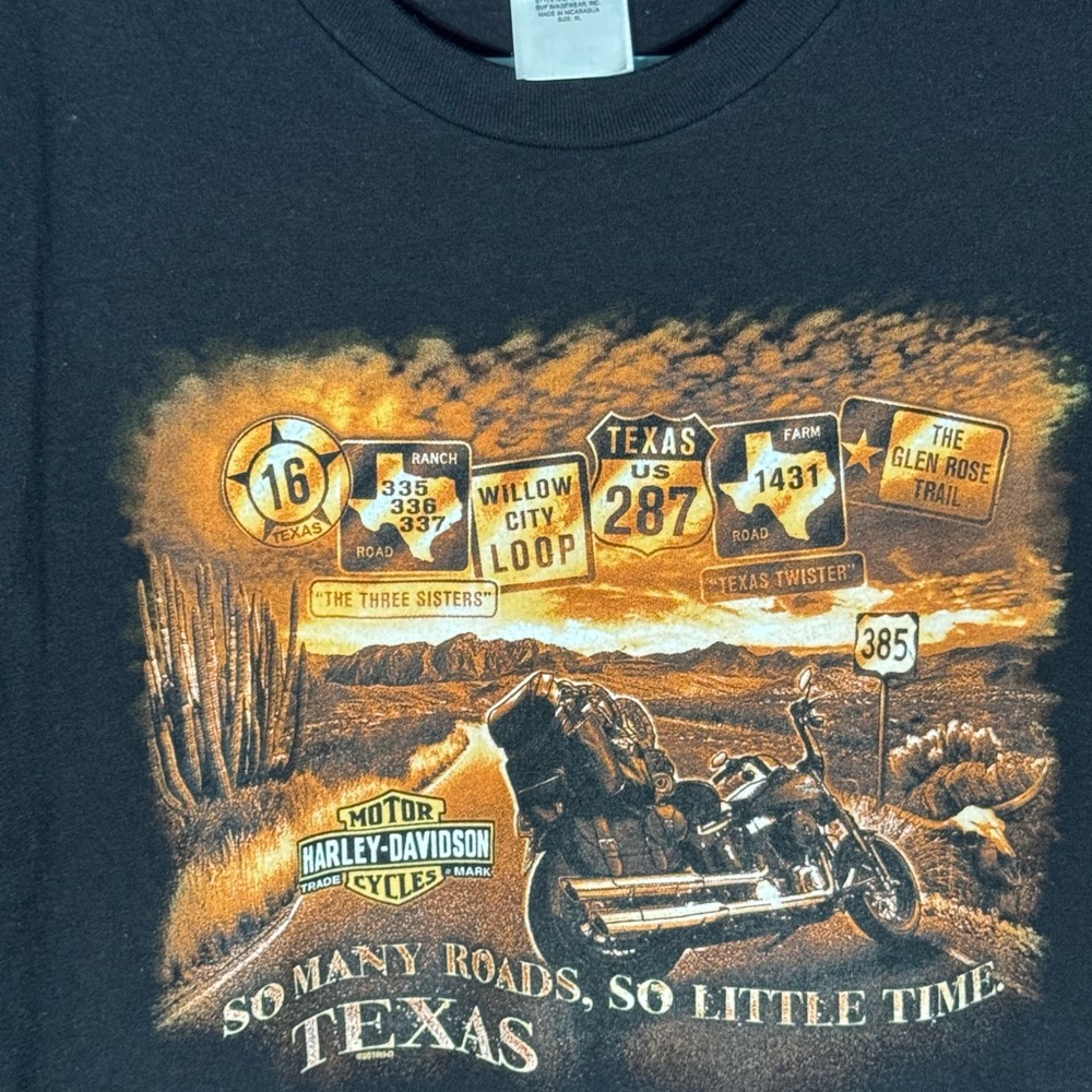 Harley Davidson Houston Texas Graphic T-Shirt